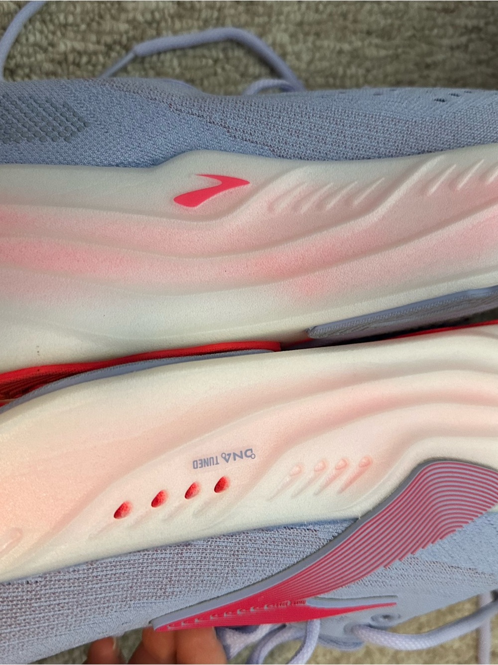 Brooks womens Light Gray and Pink Sneakers - Picture 4 of 11